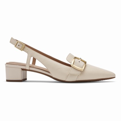 Rockport Total Motion Gracie Buckle Heels Damen Beige FAL-415329